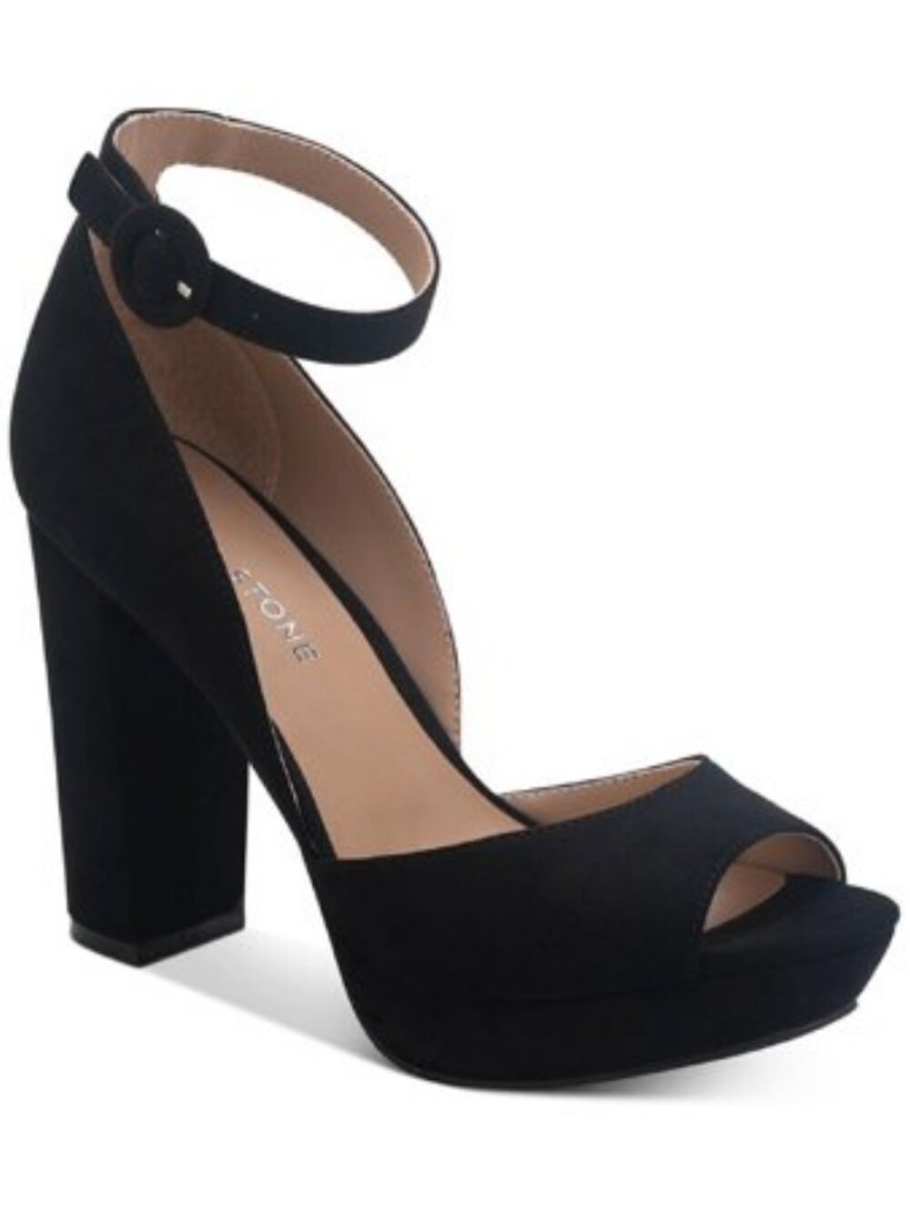 Sun + Stone Reeta Black Platform Block Heel Sandals Size 8.5 W - Picture 8 of 9